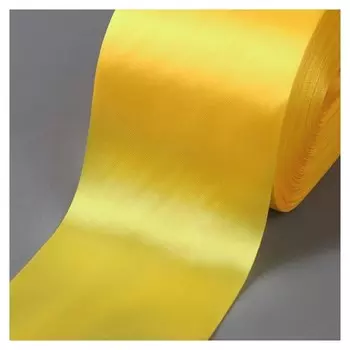 Лента атласная, 100 мм × 100 ± 5 м, цвет жёлтый