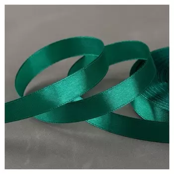 Лента атласная, 12 мм × 33 ± 2 м, цвет изумрудный №016