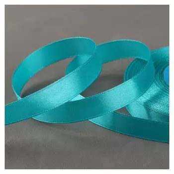 Лента атласная, 12 мм × 33 ± 2 м, цвет лазурный №047