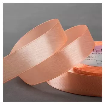 Лента атласная, 20 мм × 23 ± 1 м, цвет персиковый №127