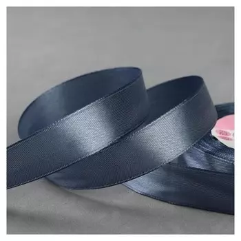 Лента атласная, 20 мм × 23 ± 1 м, цвет серый №03