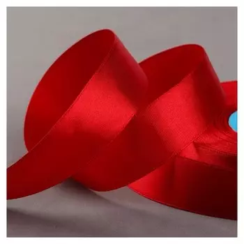 Лента атласная, 25 мм × 33 ± 2 м, цвет красный №065