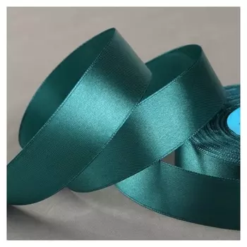 Лента атласная, 25 мм × 33 ± 2 м, цвет тёмно-зелёный №106