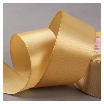 Лента атласная, 40 мм × 23 ± 1 м, цвет горчичный №104