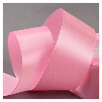 Лента атласная, 40 мм × 23 ± 1 м, цвет розовый №124