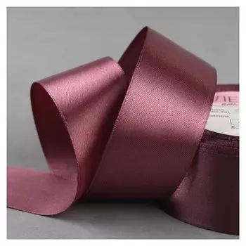 Лента атласная, 40 мм × 23 ± 1 м, цвет сливовый №84