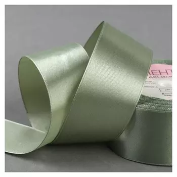 Лента атласная, 40 мм × 23 ± 1 м, цвет светло-зелёный №93