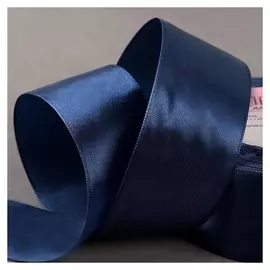 Лента атласная, 40 мм × 23 ± 1 м, цвет тёмно-синий №38