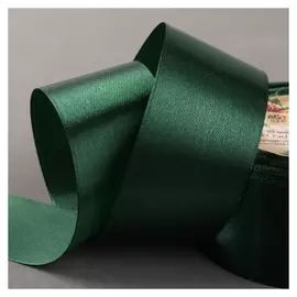 Лента атласная, 40 мм × 23 ± 1 м, цвет тёмно-зелёный №49