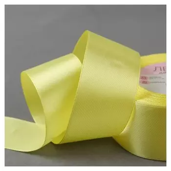 Лента атласная, 40 мм × 23 ± 1 м, цвет жёлтый №15