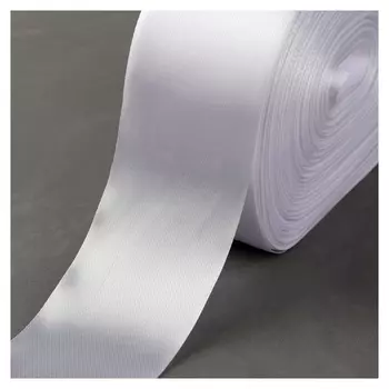 Лента атласная, 50 мм × 100 ± 5 м, цвет белый