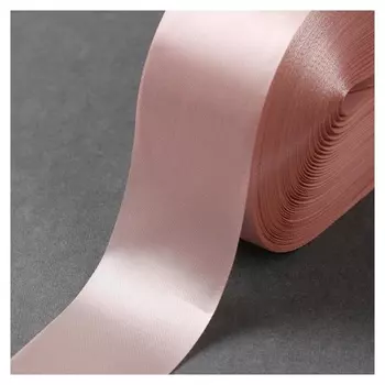 Лента атласная, 50 мм × 100 ± 5 м, цвет пудровый