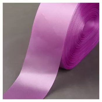 Лента атласная, 50 мм × 100 ± 5 м, цвет сиреневый