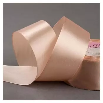 Лента атласная, 50 мм × 23 ± 1 м, цвет бежевый №67