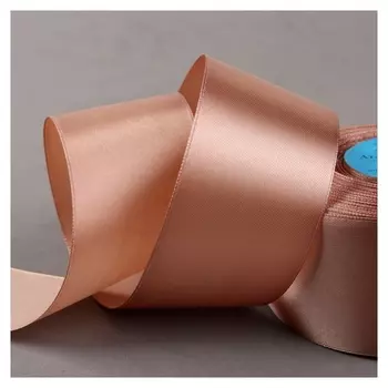 Лента атласная, 50 мм × 33 ± 2 м, цвет бежевый №022