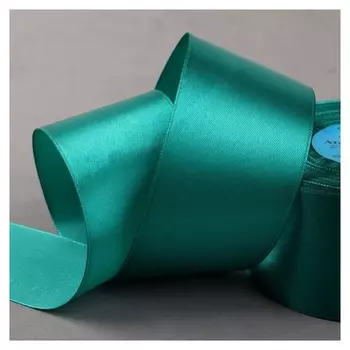 Лента атласная, 50 мм × 33 ± 2 м, цвет изумрудный №016