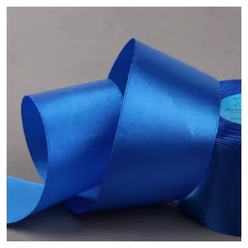 Лента атласная, 50 мм × 33 ± 2 м, цвет синий №040