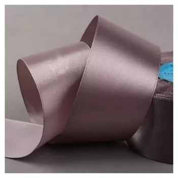 Лента атласная, 50 мм × 33 ± 2 м, цвет тёмно-серый №018