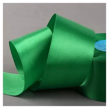 Лента атласная, 50 мм × 33 ± 2 м, цвет зелёный №019