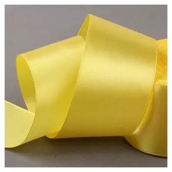 Лента атласная, 50 мм × 33 ± 2 м, цвет жёлтый №015