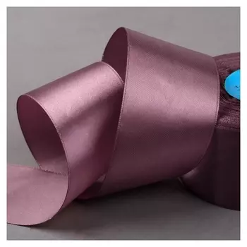 Лента атласная, 50 мм × 33 ± 2 м, тёмно-пурпурный №099