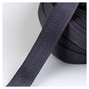 Лента брючная, 15 мм, 25 ± 1 м, цвет тёмно-серый