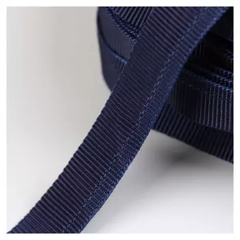 Лента брючная, 15 мм, 25 ± 1 м, цвет тёмно-синий