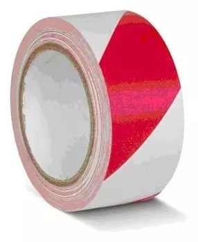 Лента для разметки ПВХ красно-белый 50мм*33м (Kmsy05033)