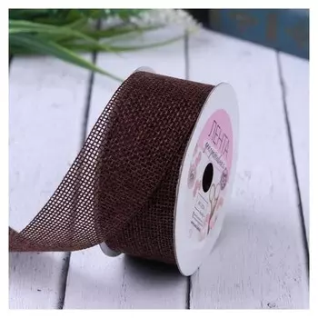 Лента из джута, 30 мм, 4,5 ± 1 м, цвет коричневый