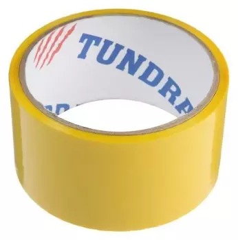 Лента клейкая Tundra, желтая, 45 мкм, 48 мм х 24 м