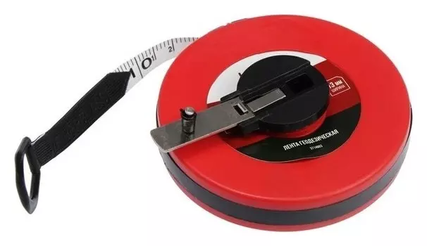 Лента мерная геодезическая Lom, фиберглассовая, закрытый корпус, 10 м х 13 мм