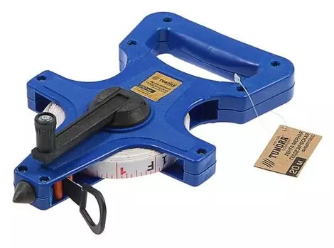 Лента мерная геодезическая Tundra, фиберглассовая, 20 м