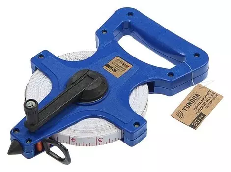 Лента мерная геодезическая Tundra, фиберглассовая, 30 м