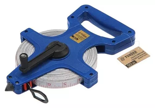 Лента мерная геодезическая Tundra, фиберглассовая, 50 м