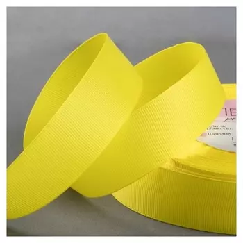 Лента репсовая, 25 мм, 23 ± 1 м, цвет жёлтый №15