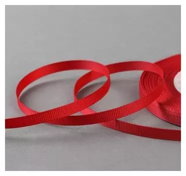 Лента репсовая, 6 мм, 23 ± 1 м, цвет бордовый №33