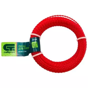 Леска для триммера овальная витая, 2.0 мм х 15 м