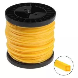 Леска для триммера Tundra, сечение квадрат, D=3 мм, 80 м, нейлон