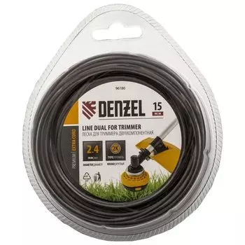 Леска двухкомпонентная для триммера, круглая, 2.4 мм х 15 м, Extra Cord