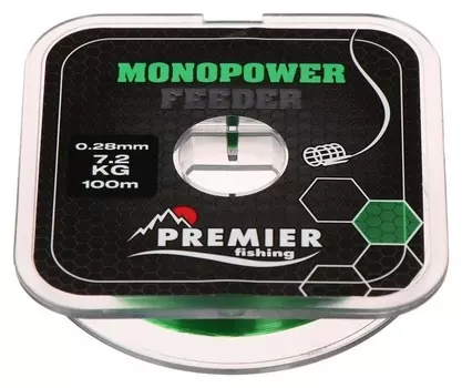 Леска Premier Fishing Monopower Feeder, Green, 0,28 мм/100 м