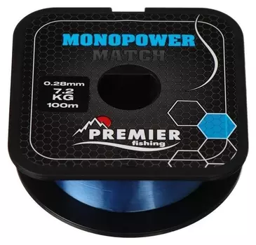 Леска Premier Fishing Monopower Match, Blue, 0,28 мм/100 м