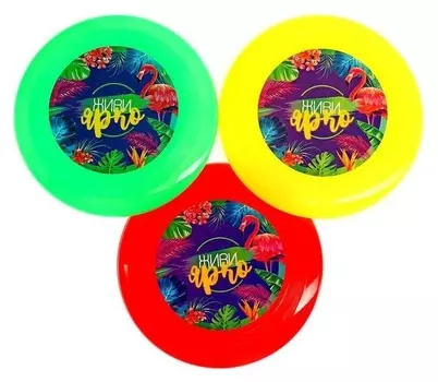 Летающая тарелка «Живи ярко», 18 см