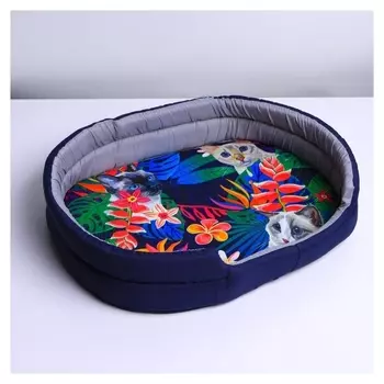 Лежанка овальная Tropicana Cat, 43 х 32 х 9.5 см