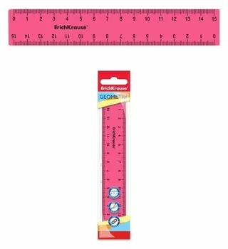 Линейка 15см, гибкая Erichkrause Bubble Gum, пластиковая, розовая, ароматизированная, во флоупаке