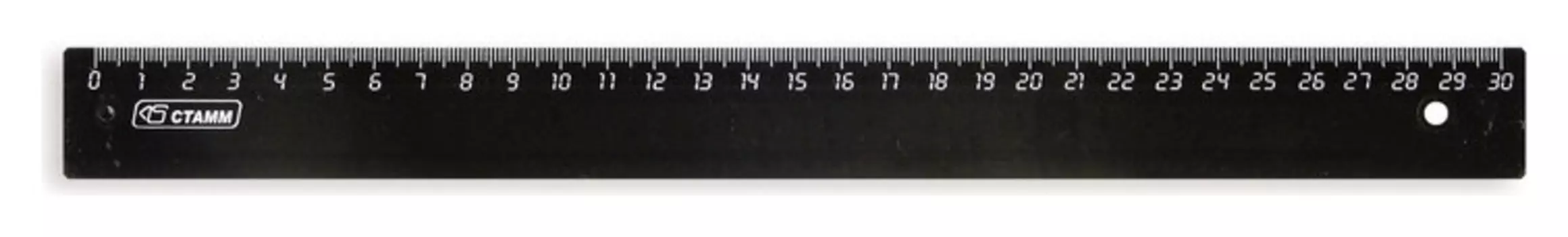 Линейка 30см черная стамм лн-35