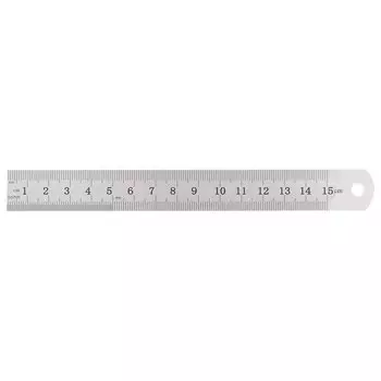 Линейка измерительная, 150 мм, металлическая