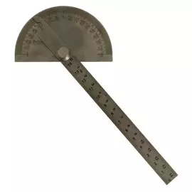 Линейка-транспортир 14 см нерж сталь