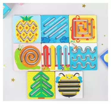 Линейки-трафареты: 10 × 10 × 0.4 см Ассорти, рисунок наклеен