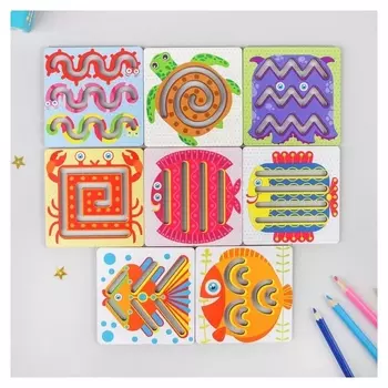 Линейки-трафареты Морские жители