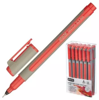 Линер Attache Selection корпус Soft Touch 0,5мм красный